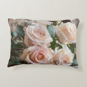 母は友達のピンクローズ素朴 アクセントクッション (裏面)