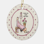 母は女の子で親友のオーナメントです セラミックオーナメント (左)