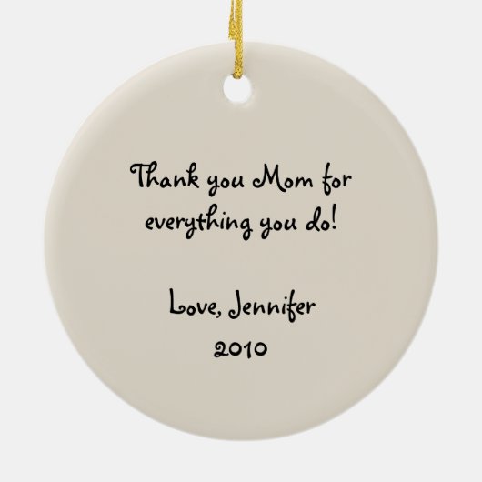 母は女の子で親友のオーナメントです セラミックオーナメント (裏面)