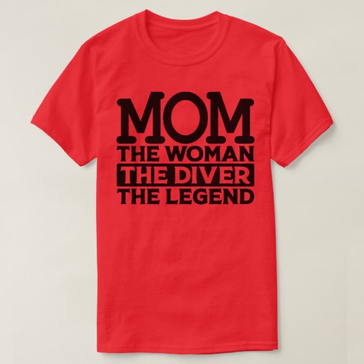 母は女性ダイバー伝説 Tシャツ (デザイン正面)