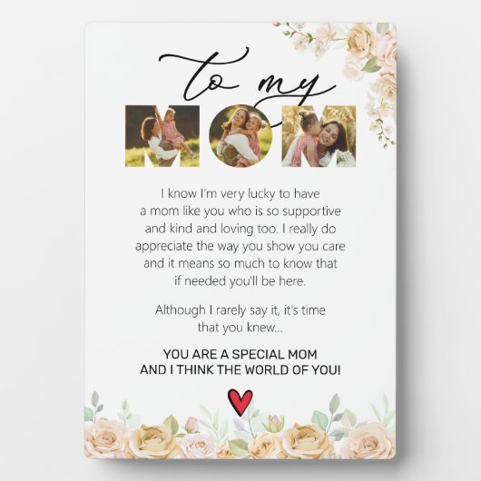 母は娘の息子のフローラ水の色からキープサケ フォトプラーク (正面)