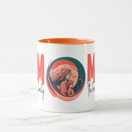 母は家族のハート、母のためのギフト マグカップ (中央)