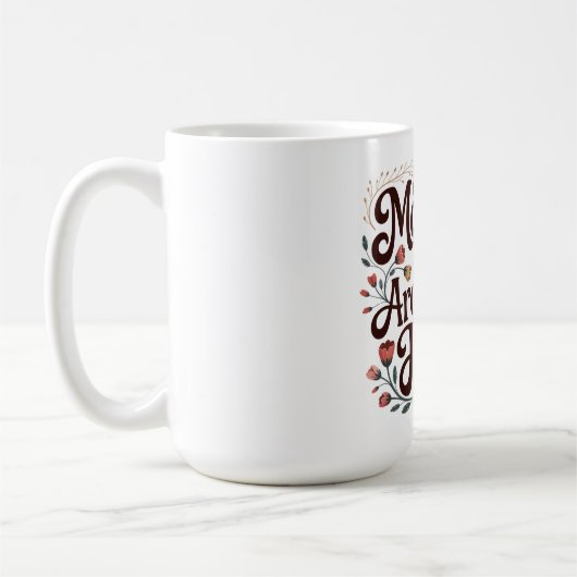 母は希望の建築家である コーヒーマグカップ (左)