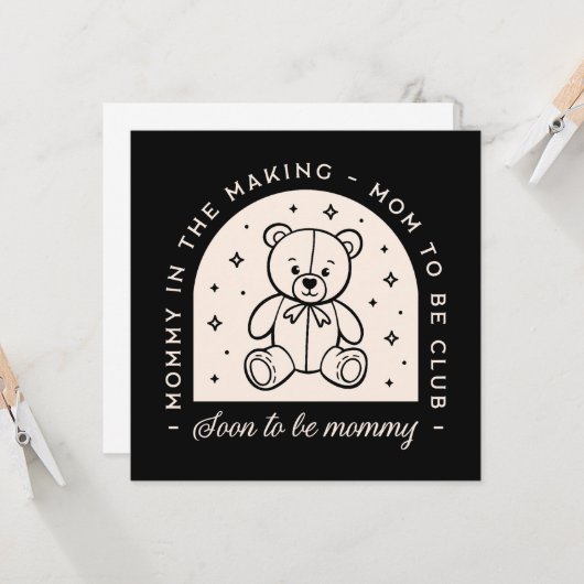 母は引用文の妊娠の発表ヴィンテージ カード (正面/裏面インサイチュ)