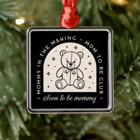 母は引用文の妊娠の発表ヴィンテージ メタルオーナメント (ツリー)