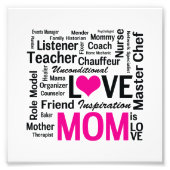 母は愛である – 母の日または母の誕生日 フォトプリント            (正面)