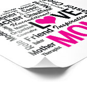 母は愛である – 母の日または母の誕生日 フォトプリント            (角)