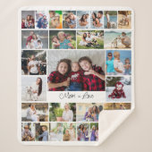 母は愛に等しい29写真コラージュ シェルパブランケット (正面)