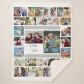 母は愛34に等しい写真コラージュのシェルパブランケット シェルパブランケット (正面)