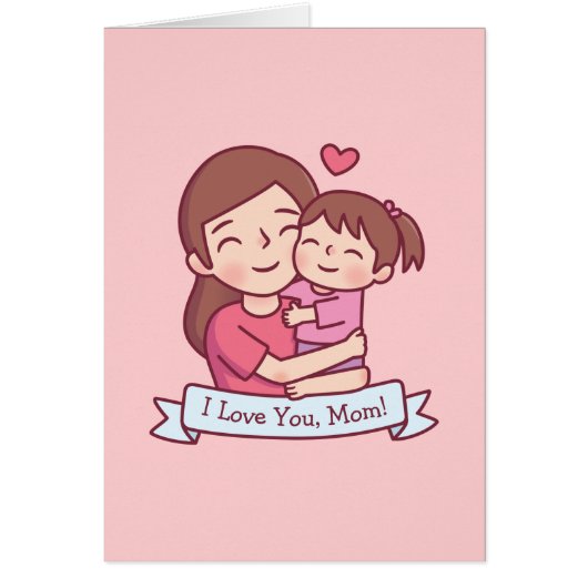 母は抱きしめる子供、私はあなたを愛している、母 (正面)