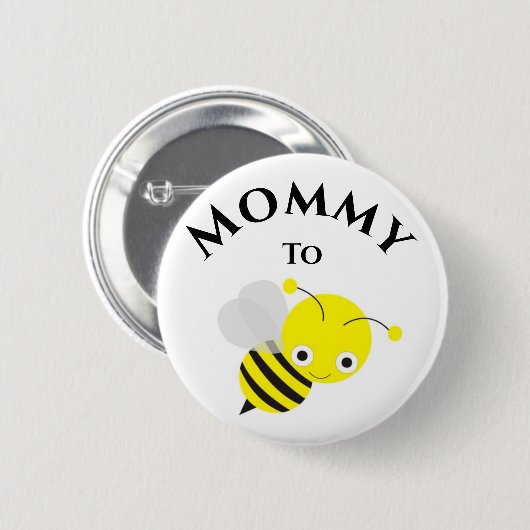 母は新しいママの赤ちゃんシャワーになる 缶バッジ (正面&裏面)