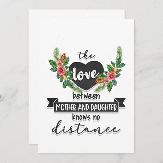 母は母と娘の愛を贈る サンキューカード (正面/裏面)