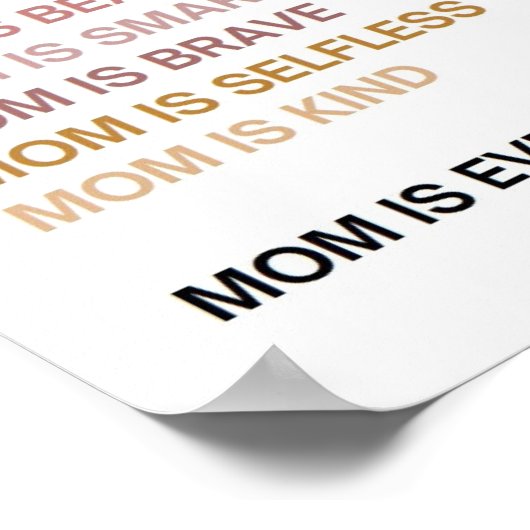 母は母の日すべての印刷可能な贈り物である ポスター (角)