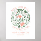 母は母の日のポスターに世界を意味する ポスター (正面)
