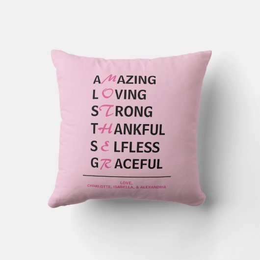 母は母の日を意味する クッション (裏面)