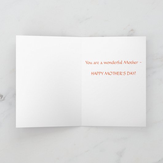 母は母の日カードを武装させます カード (内部)