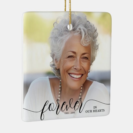 母は永遠に私たちのハート記念写真 セラミックオーナメント (右)