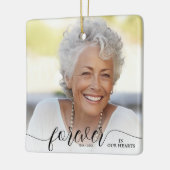 母は永遠に私たちのハート記念写真 セラミックオーナメント (左)