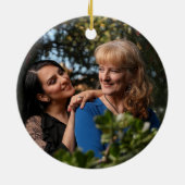 母は永遠に離れない長距離ギフト米国地図 セラミックオーナメント (裏面)