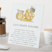 母は深夜おむつ赤ちゃんシャワー 台座サイン (インサイチュ)