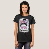 母は漂白ページアンモマメッシーバンヘアハッピーモス Tシャツ (正面フル)