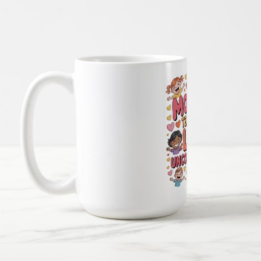 母は無条件の愛を教える コーヒーマグカップ (左)