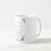 母は片頭痛の公告がある コーヒーマグカップ (正面右)