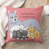 母は猫と子猫を愛している クッション (ブランケット)