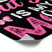 母は生存者ピンクリボン乳癌の患者である ポスター (角)