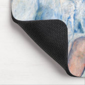 母は眠い子供のカサットを洗おうとしている マウスパッド (コーナー)