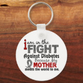 母は私にとって世界を意味する糖尿病 キーホルダー (正面)