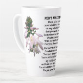 母は私のスーパースター カフェラテマグ (左アングル)