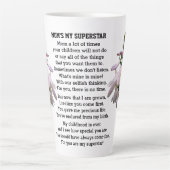 母は私のスーパースター カフェラテマグ (正面)