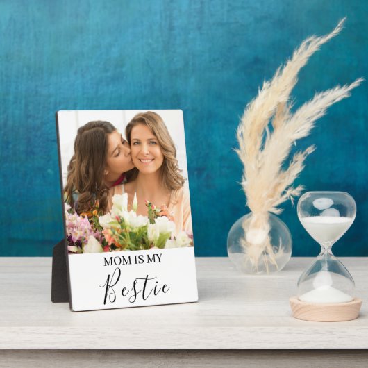 母は私のベストネームパーソナライズされた写真 フォトプラーク (側面)