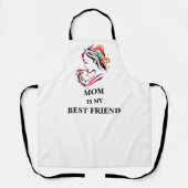 母は私の友最高の人幸せな母の日のエプロン エプロン (正面)
