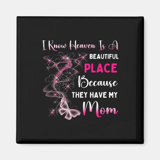 母は私の守護天使天国メモリアルデー マグネット (正面)