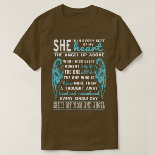 母は私の守護天使Mのすべてのビートにいる Tシャツ (デザイン正面)