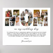 母は私の結婚式の日にコラージュ彼女のための母のギフト ポスター (正面)