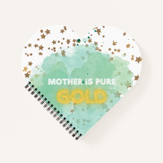 母は純粋な金ゴールド ノートブック (正面)