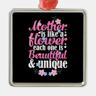 母は美しくユニーク メタルオーナメント
