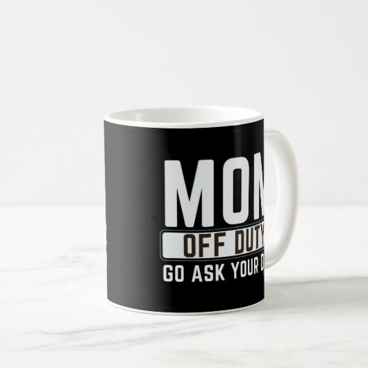 母は義務をオフに行頼くあなたのパパシャツ私は母の蛾が大好き コーヒーマグカップ (正面右)