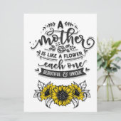 母は花のようで、かわいい母の日の贈り物 メニュー (スタンド正面)