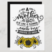 母は花のようで、かわいい母の日の贈り物 メニュー (正面/裏面)