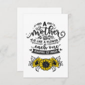 母は花のようなもの|おもしろい引用文 出欠カード (正面/裏面)
