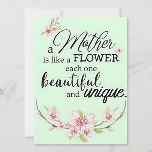 母は花のようなもの… シーズンカード (正面)