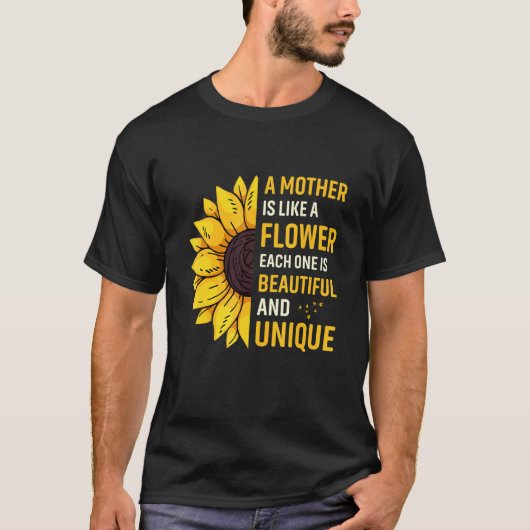 母は花の如く一人ひとりが美しい Tシャツ (正面)
