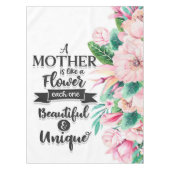 母は花の贈り物、母の日の贈り物のようなものだ テーブルクロス (正面)