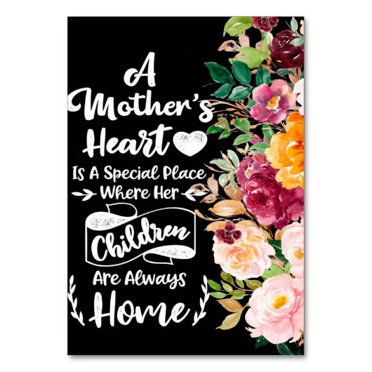 母は花の贈り物、母の日の贈り物のようなものだ テーブルナンバー (正面)