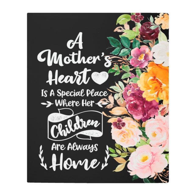 母は花の贈り物、母の日の贈り物のようなものだ メタルプリント (正面)