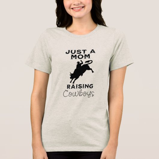 母は西カウボーイズを育てる トライブレンドＴシャツ (正面)